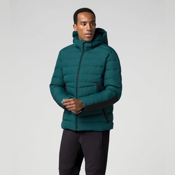 NWT $550 Porsche Design Warm Padded Quilted Down Jacket Small Varsity Green S - Picture 9 of 13